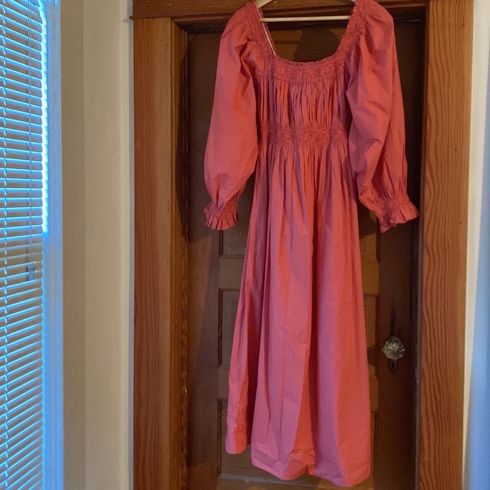 Doen Carinette Pink Puff Sleeve Dress